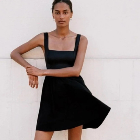 Zara Contrast Corset Combination Mini Dress Black Size Small - Picture 12 of 12